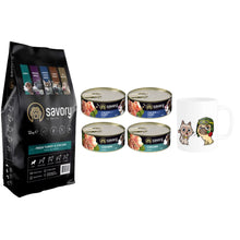 Pakiet Savory Dog Puppy Chicken&Turkey 12 kg + Mokra  Karma 4 x 100 g i Kubek Gratis!