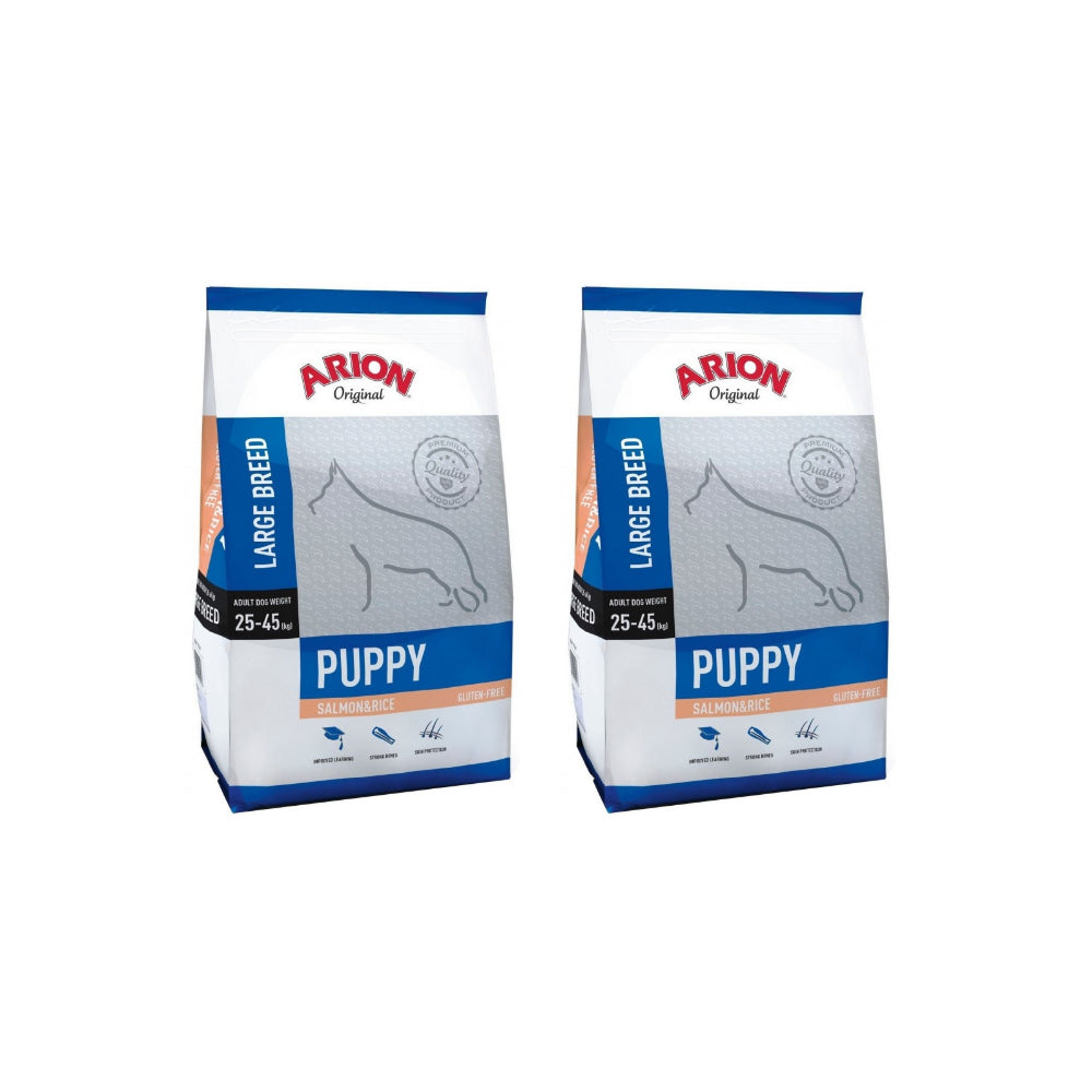 Pakiet Arion Original Salmon & Rice Large Puppy Łosoś & Ryż Karma Dla Szczeniąt Dużych Ras 2 x 12 kg