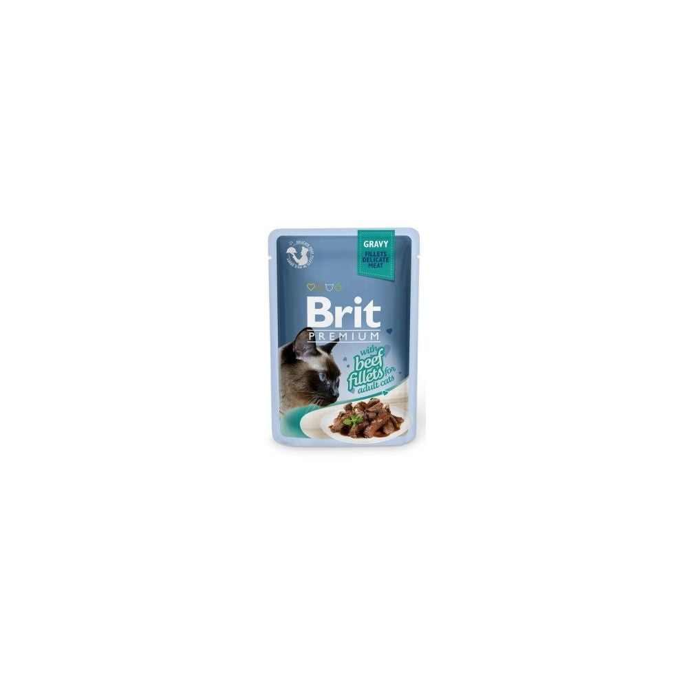 Brit Premium Beef Gravy Fillets Wołowina Mokra Karma Dla Kota  85 g