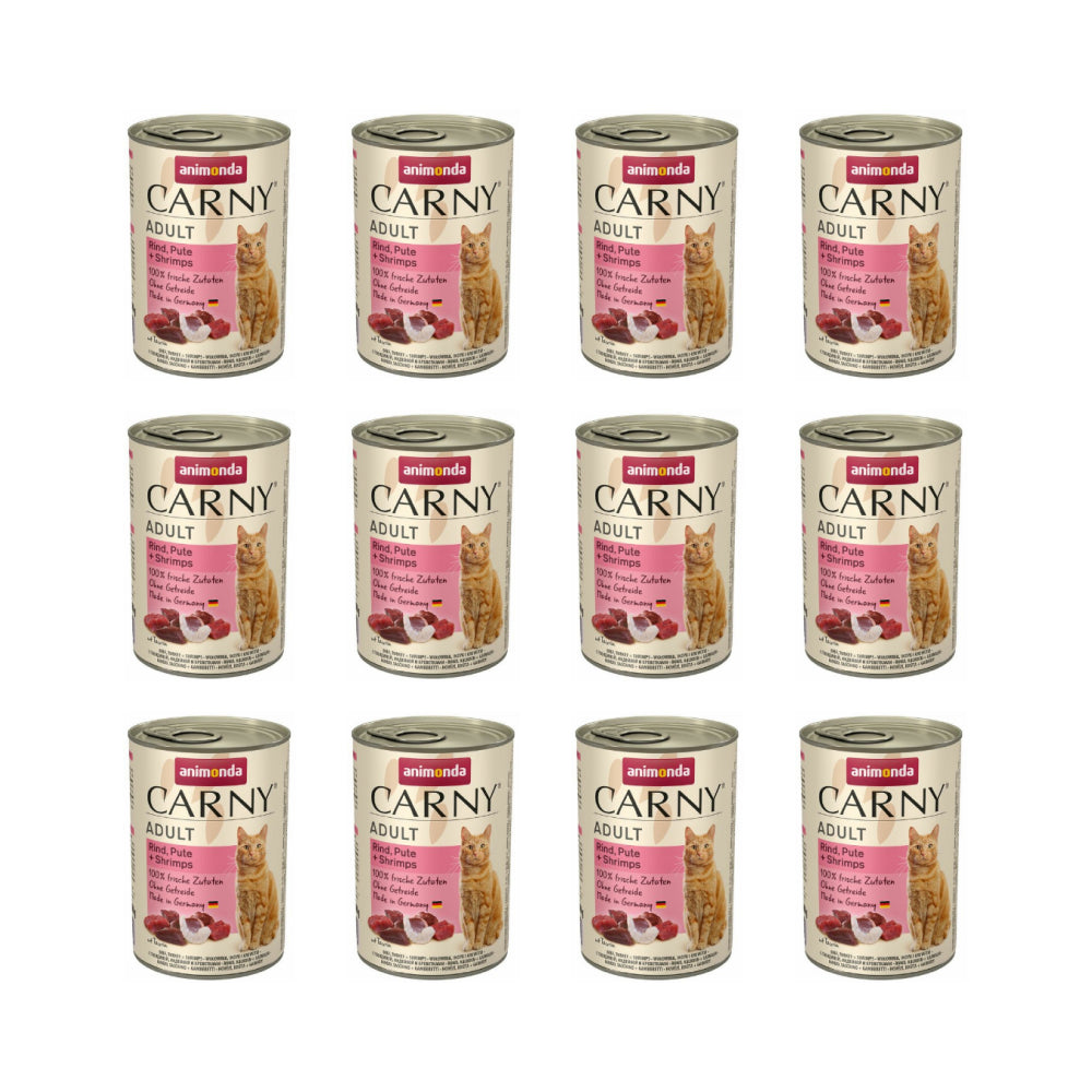 Pakiet Animonda Carny Wołowina, Indyk, Krewetki 12 x 400 g
