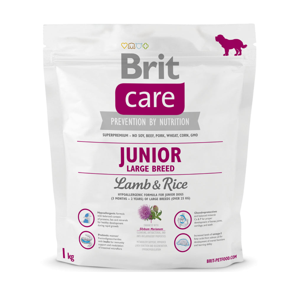 Brit Care Lamb & Rice Jagnięcina & Ryż Junior Large Breed Karma Dla Młodych Psów Dużych Ras 1 kg