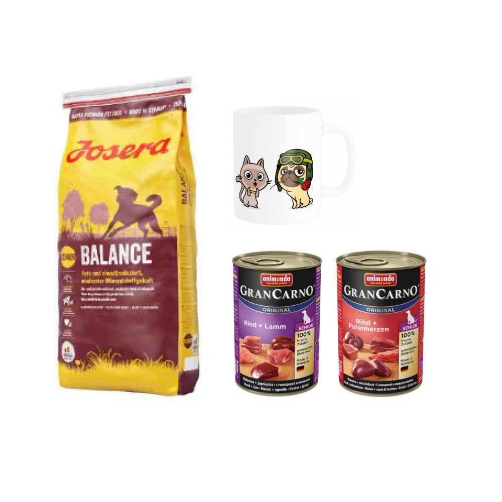 Pakiet Josera Balance Niskotłuszczowa Niskobiałkowa Senior 15 kg + 3 GRATISY! Karma, Kubek z Twoim Pupilem