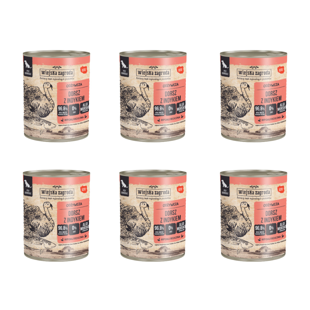 Pakiet Wiejska Zagroda Dorsz z Indykiem 6 x 800 g