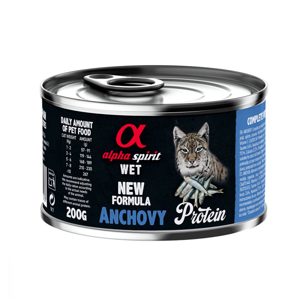 Alpha Spirit Protein Anchovy 200g karma mokra dla kota