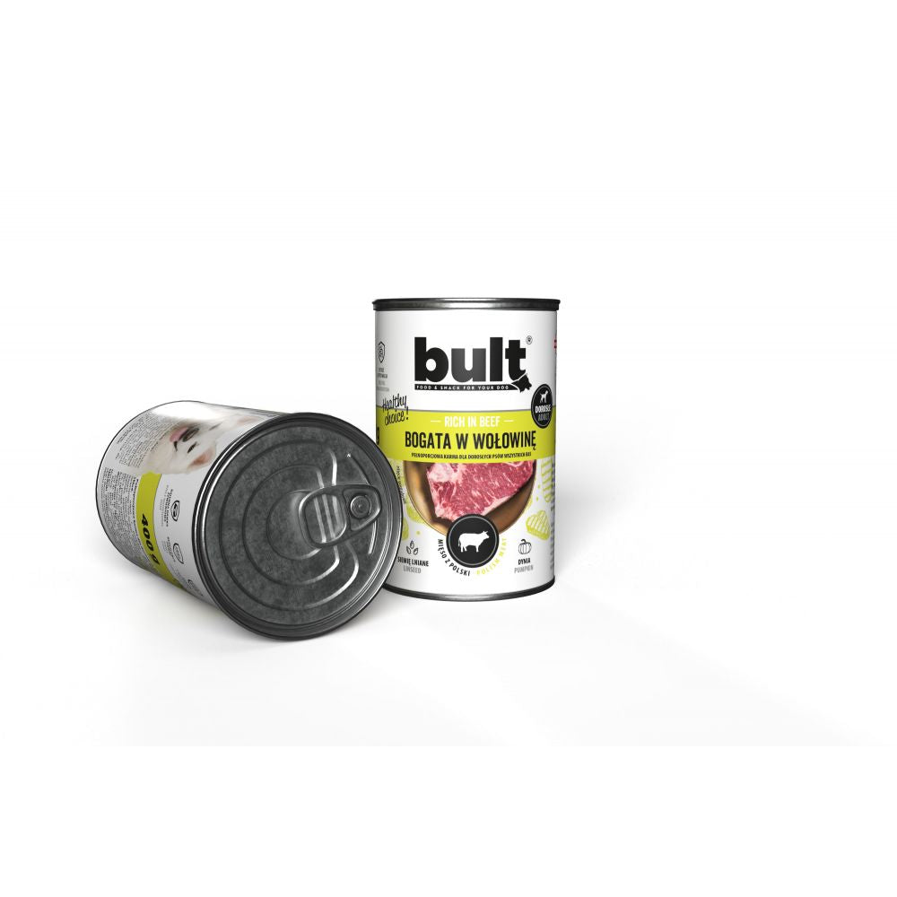 Bult Karma Mokra Dla Dorosłych Psów Bogata w Wołowinę 400 g