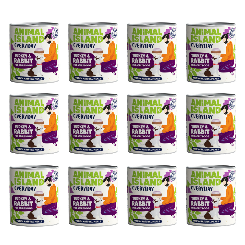 Pakiet Animal Island Mokra Karma Everyday Dla Psa Indyk z Królikiem 12x800 g