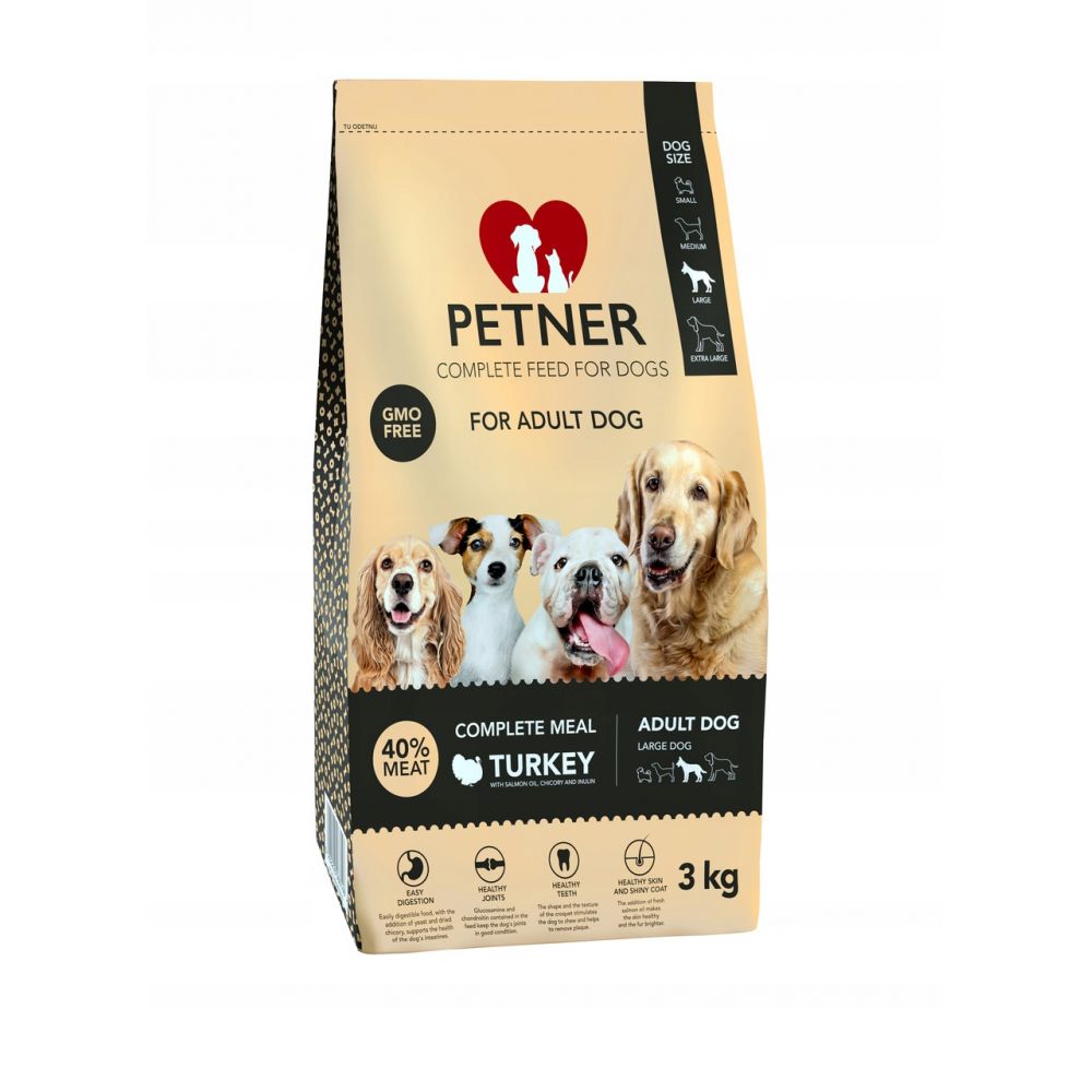Petner Adult Large Breed Indyk L Karma Dla Dorosłych Psów Dużych Ras 3 kg