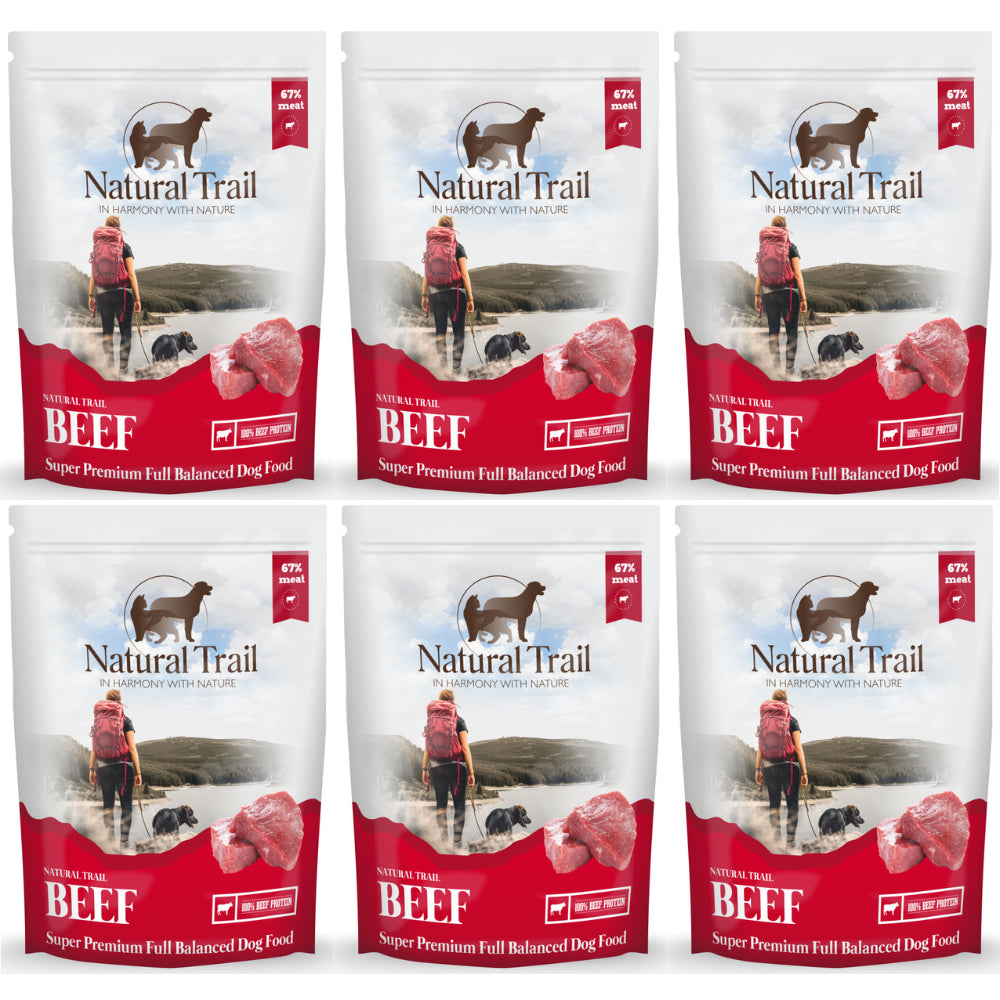 Pakiet Natural Trail Monoproteinowa Mokra Karma Dla Psów Wołowina 6 x 500 g