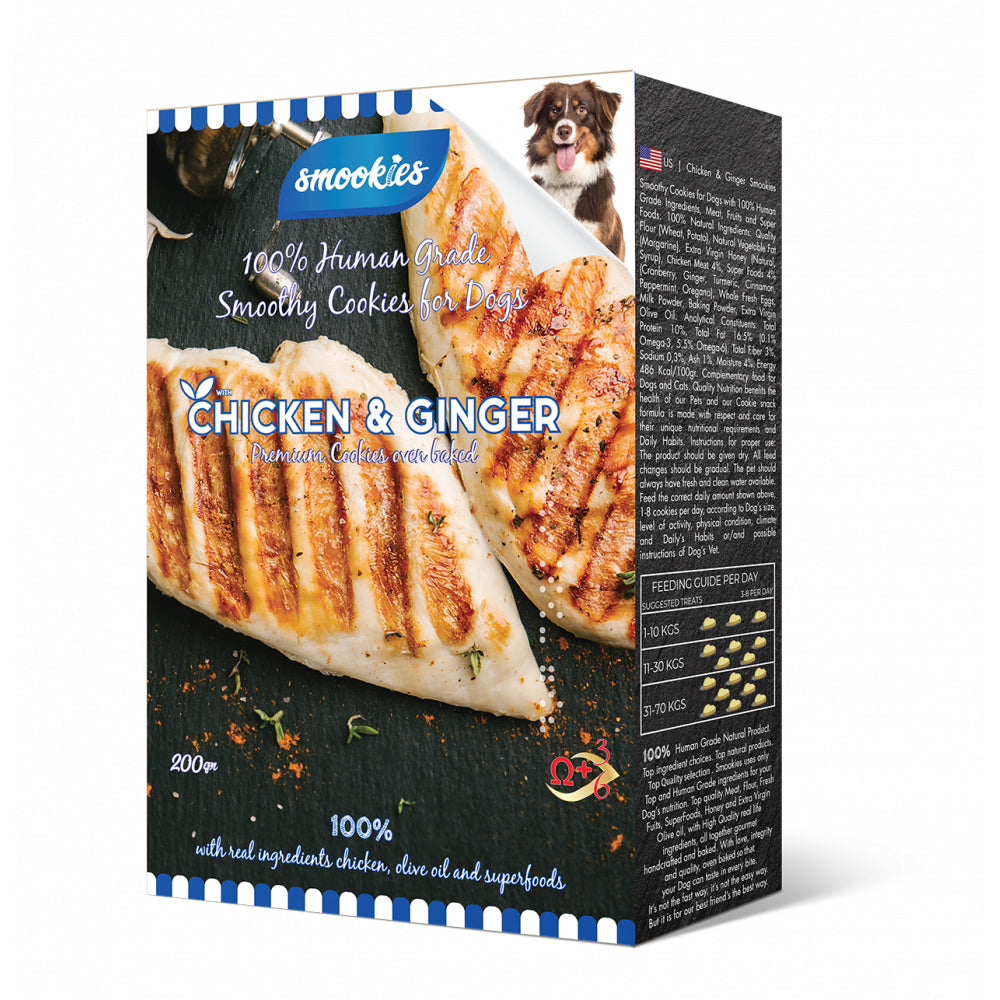 Smookies Ciastka Dla Psa Kurczak z Imbirem 200 g