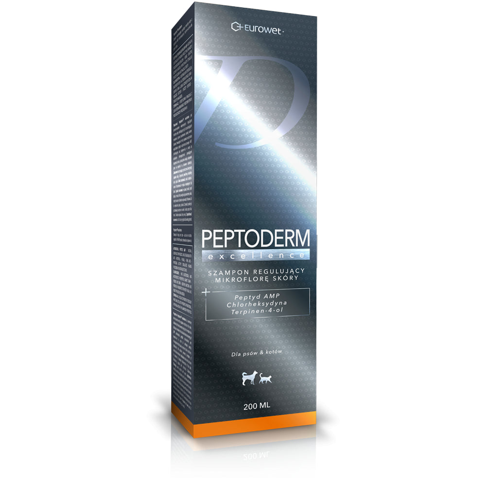 Peptoderm Exellence Szampon Wspomagajacy Regulację Mikroflory Skóry Dla Psów I Kotów 200 ml
