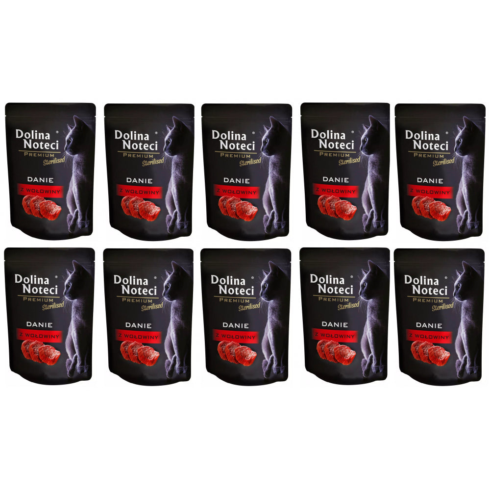 Pakiet Dolina Noteci Premium Danie z Wołowiny Sterilised 10 x 85 g