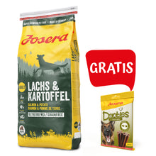 Pakiet Josera Lachs & Kartoffel Sucha Karma Dla Dorosłych Psów Łosoś Ziemniaki 15 kg + Josera Denties Przysmak z Indykiem 180 g GRATIS!