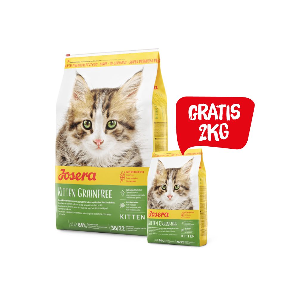 Pakiet Josera Kitten Grainfree 10 kg + 2 kg GRATIS!