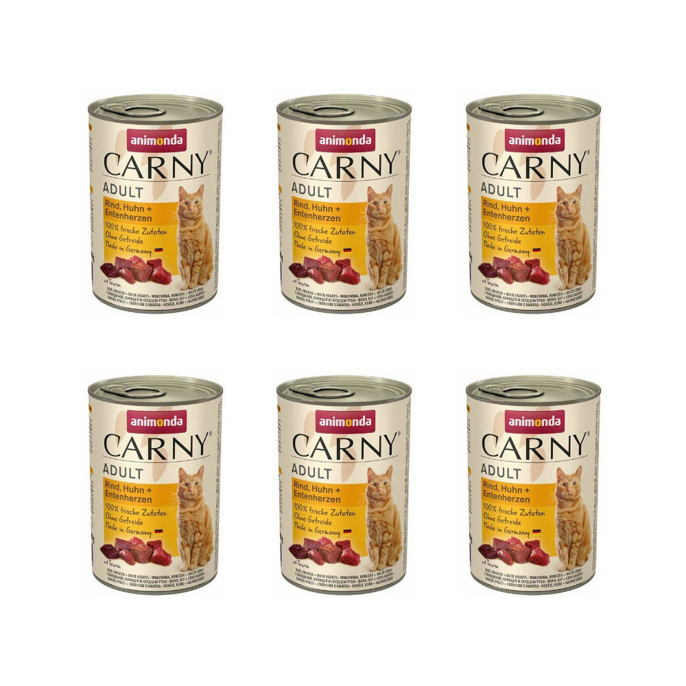Pakiet Animonda Carny Wołowina i Kurczak z Kaczymi Sercami 6 x 400 g