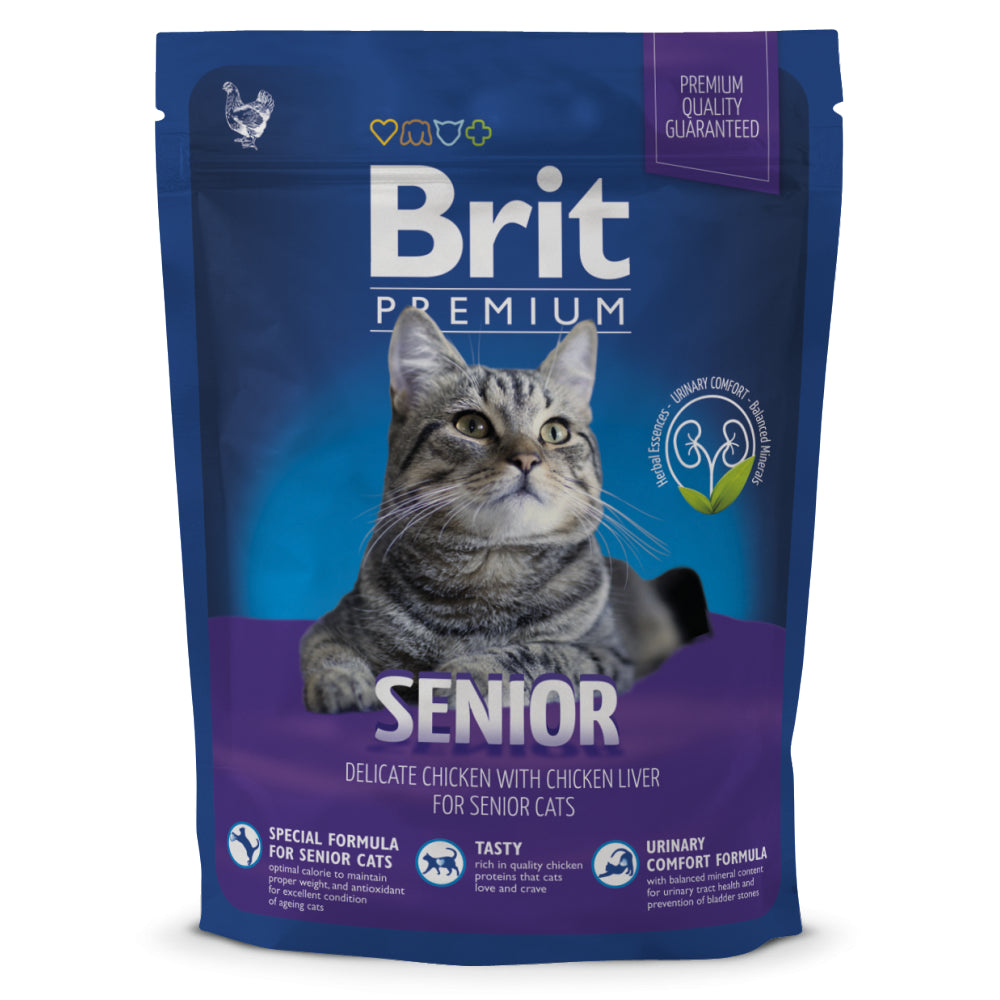 Brit Premium Senior Kurczak Wątróbka Karma Dla Starszego Kota 0,3 kg