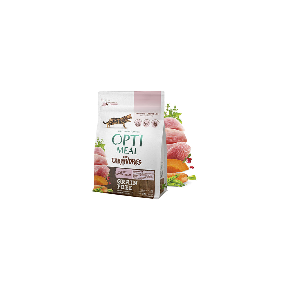 Optimeal For Carnivores z Indykiem i Warzywami Bezzbożowa 300 g
