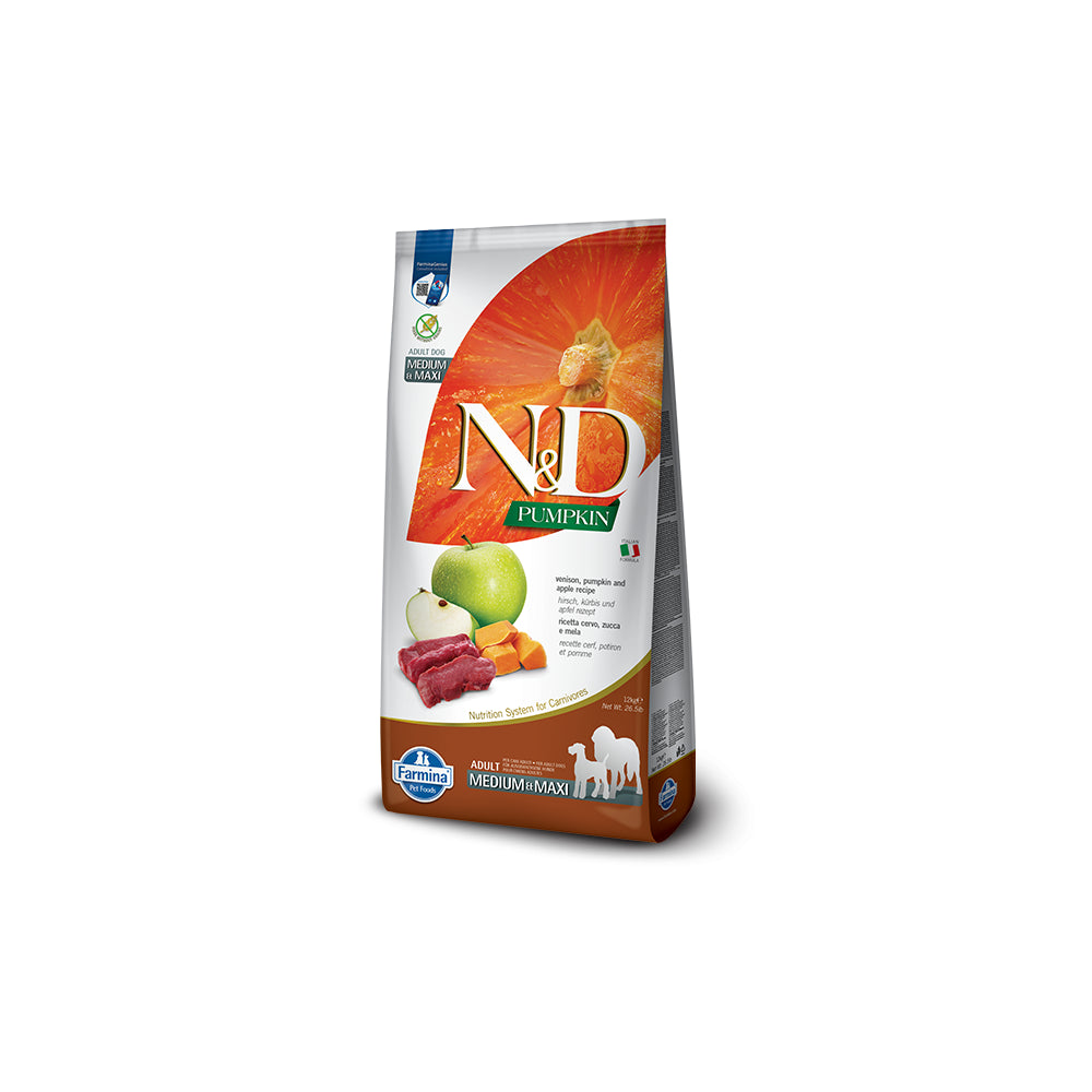 Farmina N&D Dog Venison Pumpkin & Apple Karma Dla Dorosłych Psów Średnich I Dużych Ras 12 kg