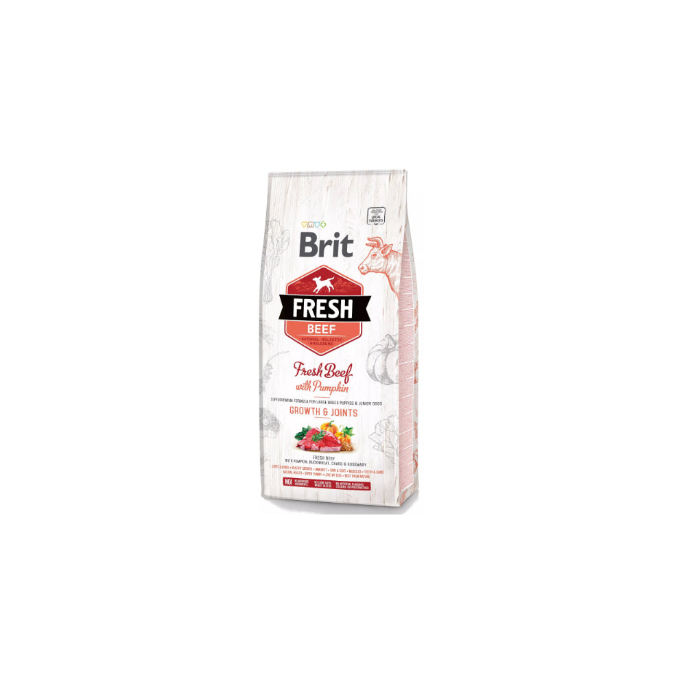 Brit Fresh Beef With Pumpkin Wołowina Dynia Large Breed Puppies & Junior Dogs 12 kg