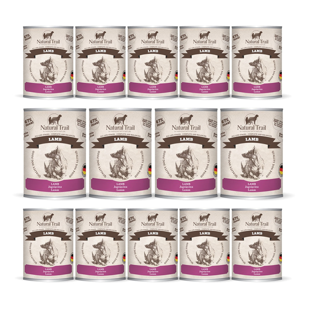 Natural Trail Jagnięcina Bezzbożowa Karma Dla Psa 12 x 400 g + 2 gratis