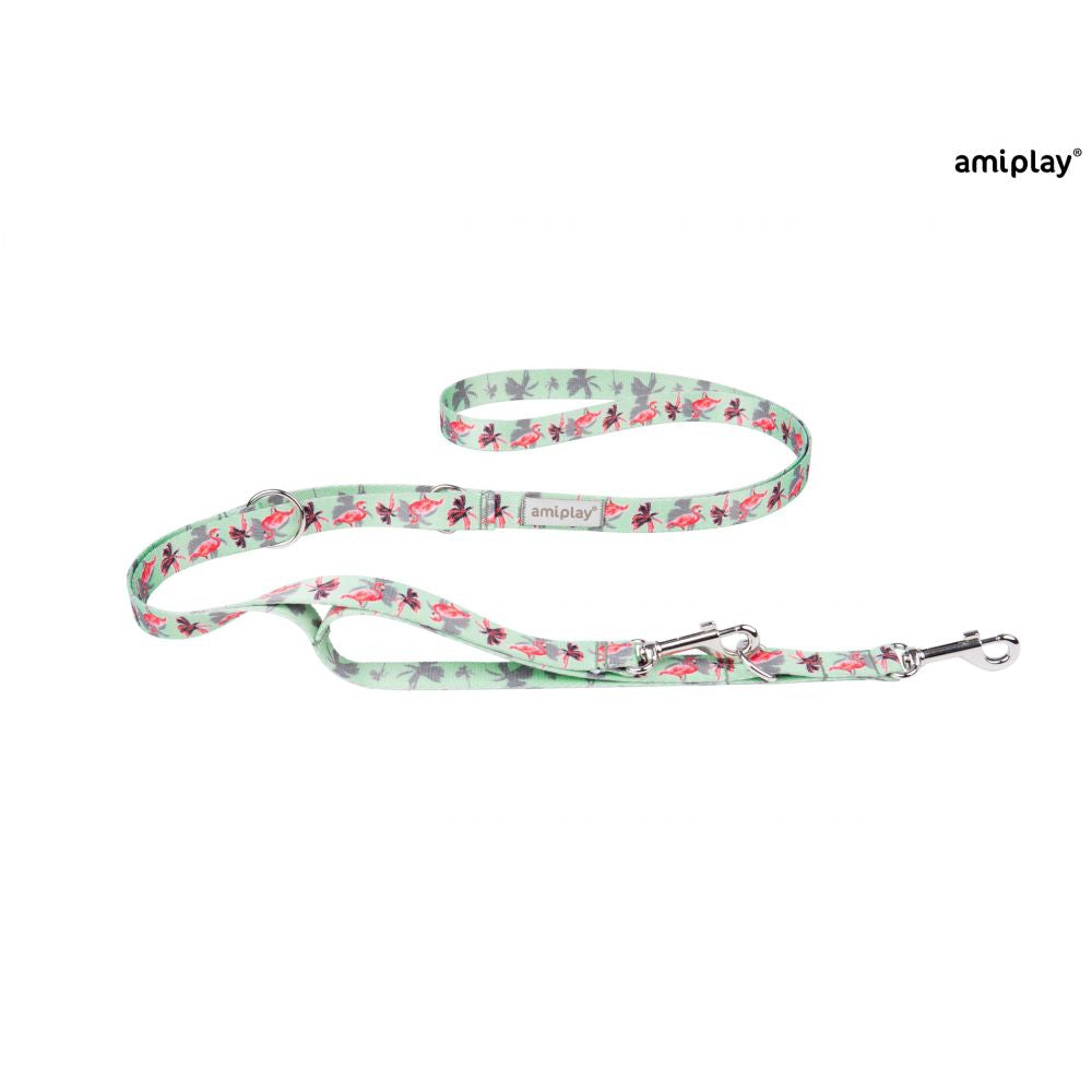 Amiplay Smycz 7in1 BeHappy Rozmiar XL Flamingo