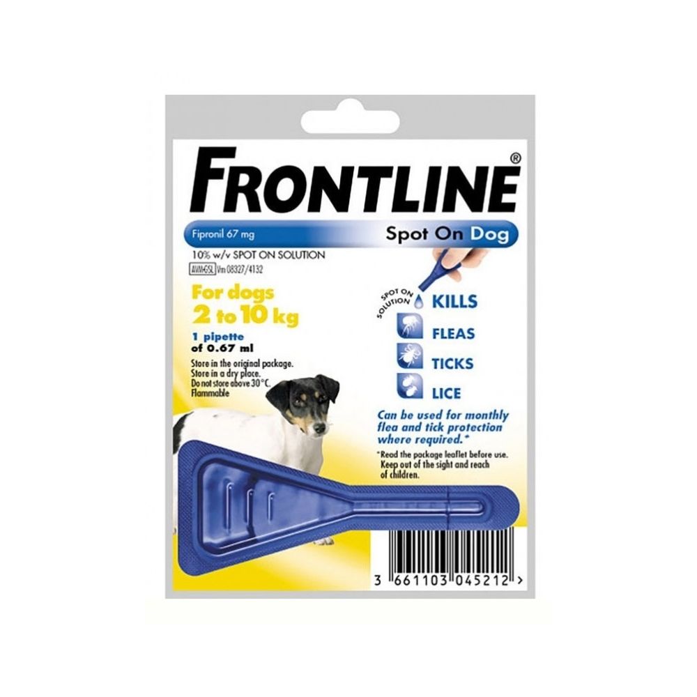 Frontline Spot-On dla Psów Małych Ras 2-10 kg S 1 Pipeta