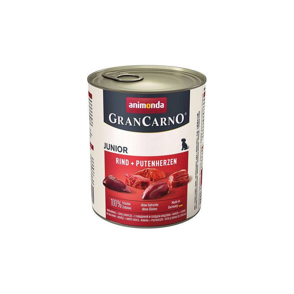 Animonda GranCarno Wołowina z Sercami Indyczymi Junior 800 g