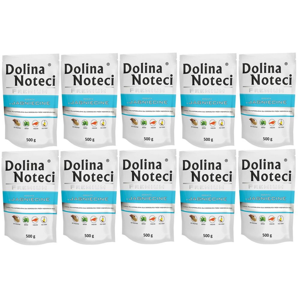 Pakiet Dolina Noteci Premium Bogata w Jagnięcinę 10 x 500 g