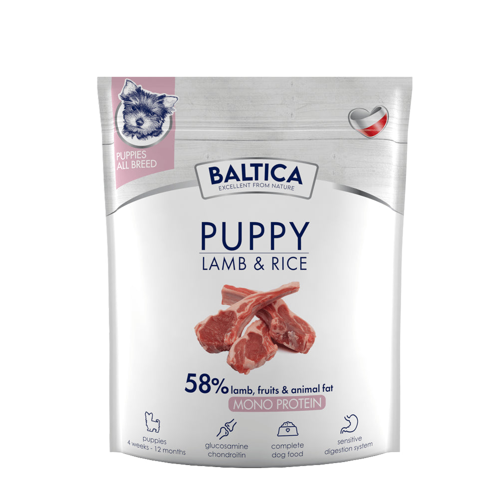 BALTICA Jagnięcina i ryż szczenięta wszystkie rasy 1kg