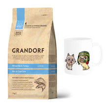 Pakiet Grandorf White Fish & Turkey Skin & Coat Karma Sucha Dla Kota 2 kg + Kubek z Twoim Pupilem GRATIS!
