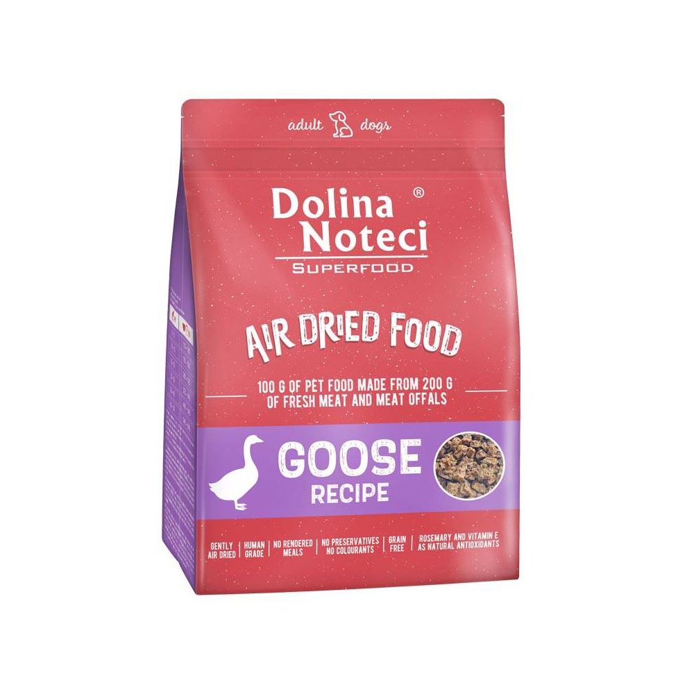 Dolina Noteci Superfood Air Dried Danie z Gęsi Karma Suszona Dla Dorosłych Psów 1 kg