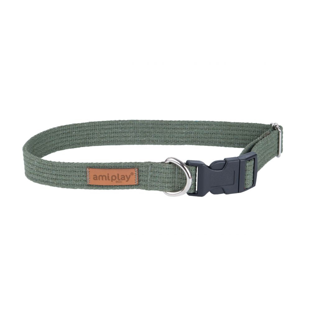 Amiplay Obroża Regulowana Cotton Dla Psa Rozmiar L Khaki