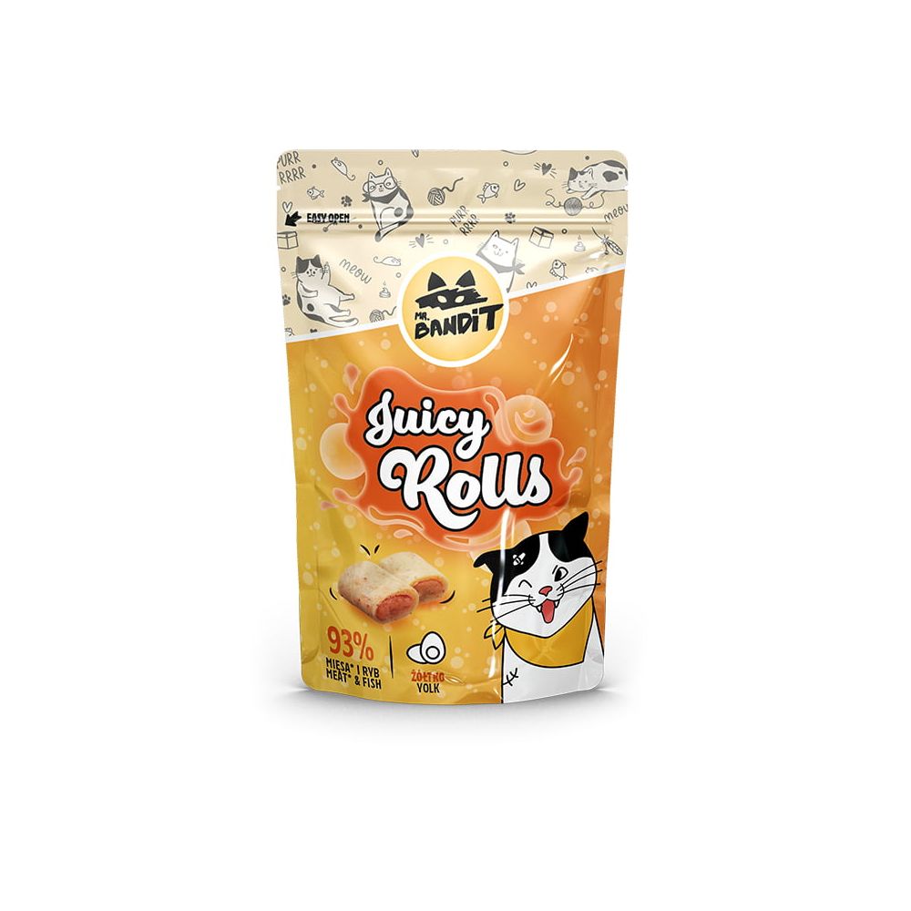 MR. BANDIT Juicy Rolls z żółtkiem dla kota 40g