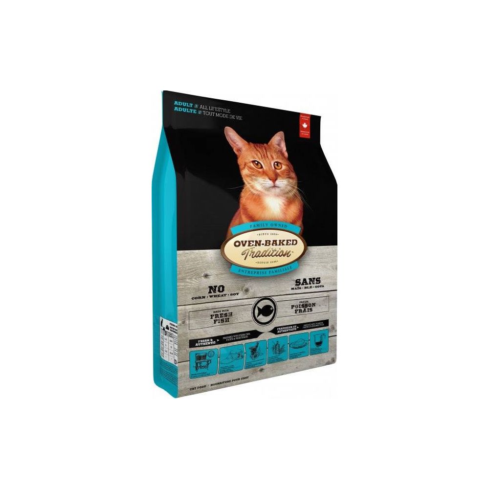 Oven Baked Sucha Karma Dla Dorosłych Kotów Na Wszystkich Etapach Życia Ze Świeżą Rybą 2,27 kg