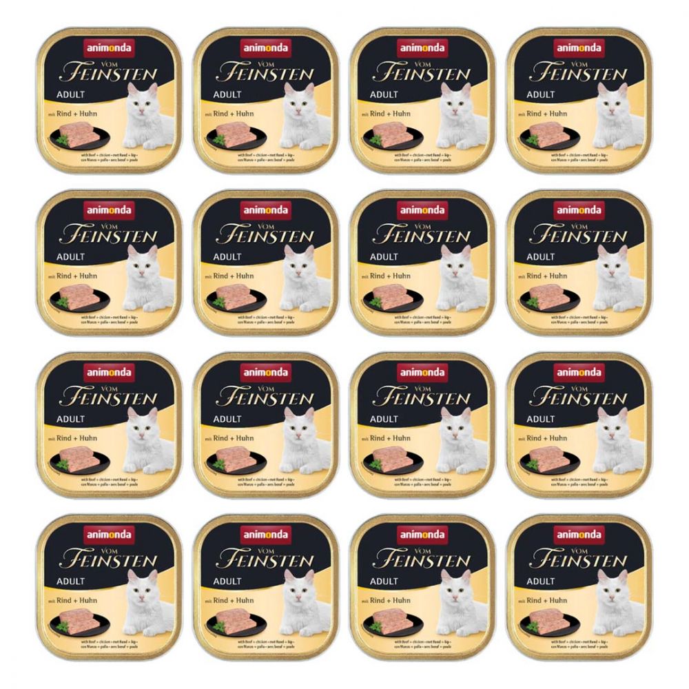 Pakiet Animonda Vom Feinsten Wołowina z Kurczakiem 16 x 100 g