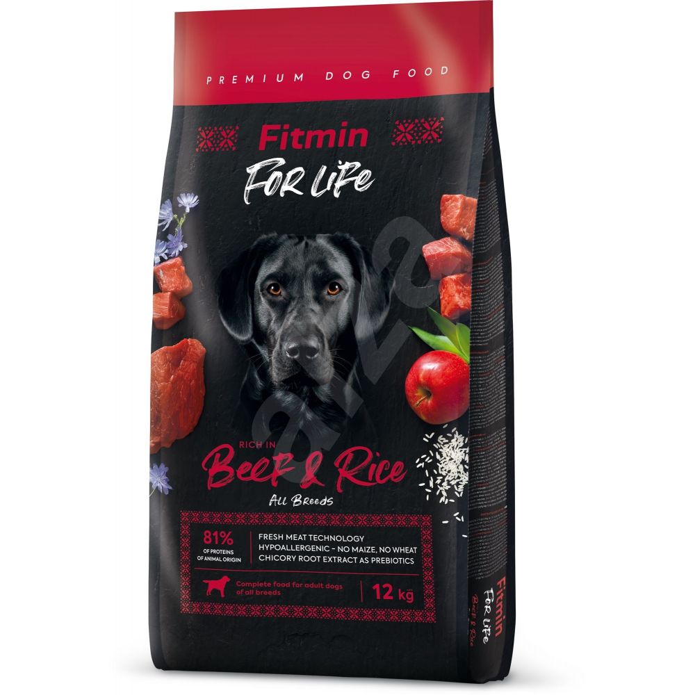 Fitmin Dog For Life Beef & Rice Karma Dla Psów z Wołowiną i Ryżem 12 kg