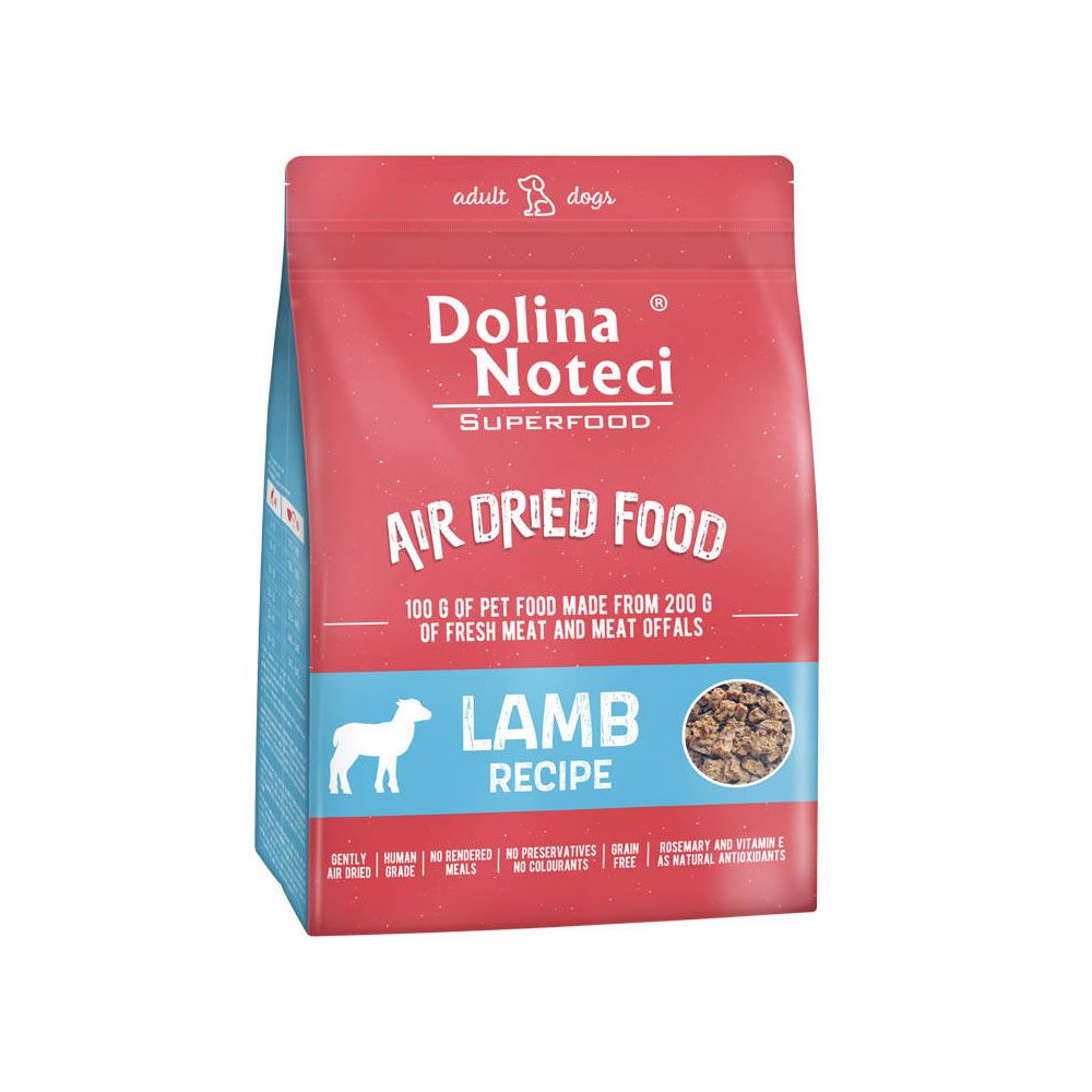 Dolina Noteci Superfood Air Dried Danie z Jagnie&#808;ciny Karma Suszona Dla Dorosłych Psów 5 kg