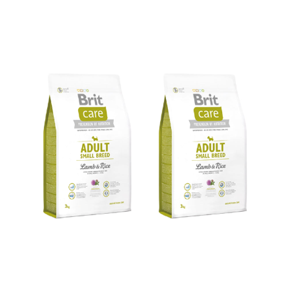 Pakiet Brit Care Lamb & Rice Jagnięcina & Ryż Adult Small Breed Karma Dla Dorosłych Psów Małych Ras 2 x 3 kg
