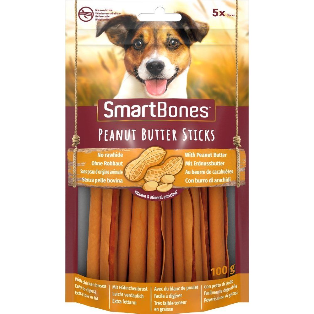 Smart Bones Peanut Butter Sticks Pałeczki Do Żucia Dla Psów 5 Sztuk 100 g