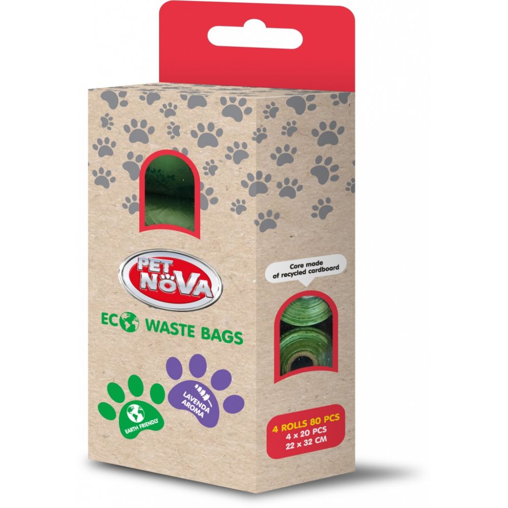 Pet Nova Biodegradowalne Worki Na Odchody o Zapachu Lawendy
