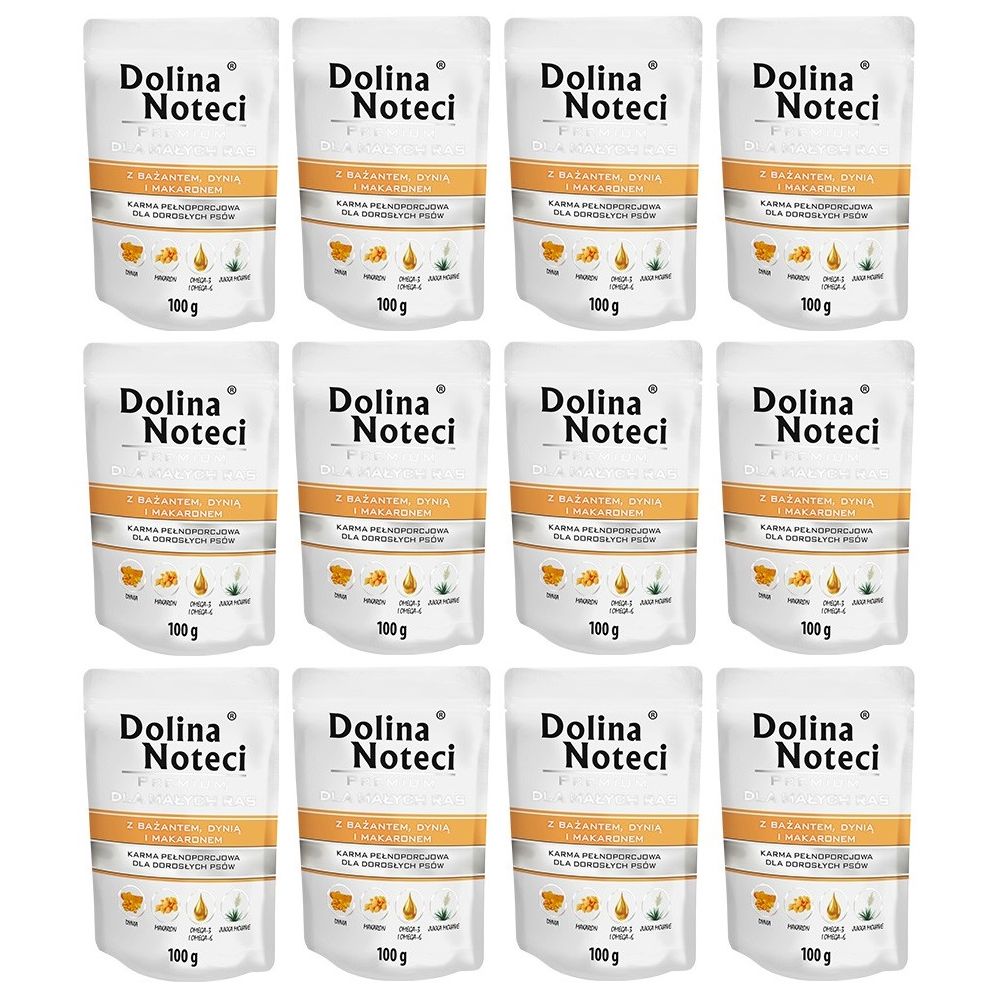 Pakiet Dolina Noteci Premium Bażant Dynia i Makaron Małe Rasy 12 x 100 g