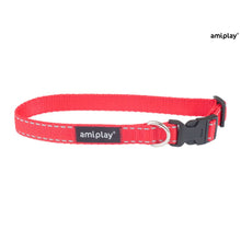 AmiPlay Obroża Regulowana Reflective Czerwona Rozmiar S