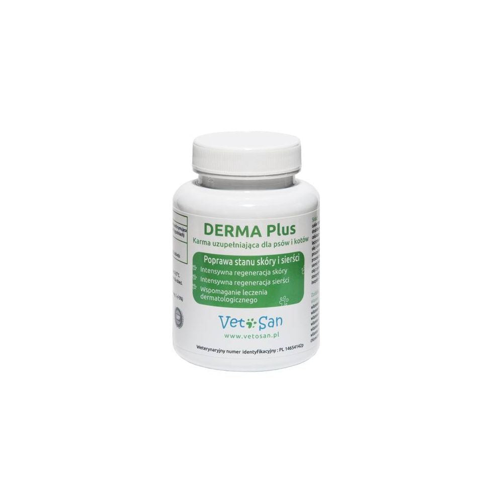 Vetosan Derma Plus Poprawa Stanu Skóry i Sierści Preparat Dla Psów i Kotów 60 Tabletek