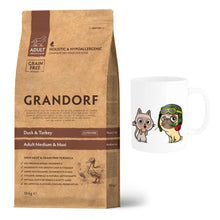 Pakiet Grandorf Duck & Turkey Adult Medium & Maxi Breeds Karma Dla Dorosłych Psów Średnich i Dużych Ras Ras 10 kg + Kubek z Twoim Pupilem GRATIS!