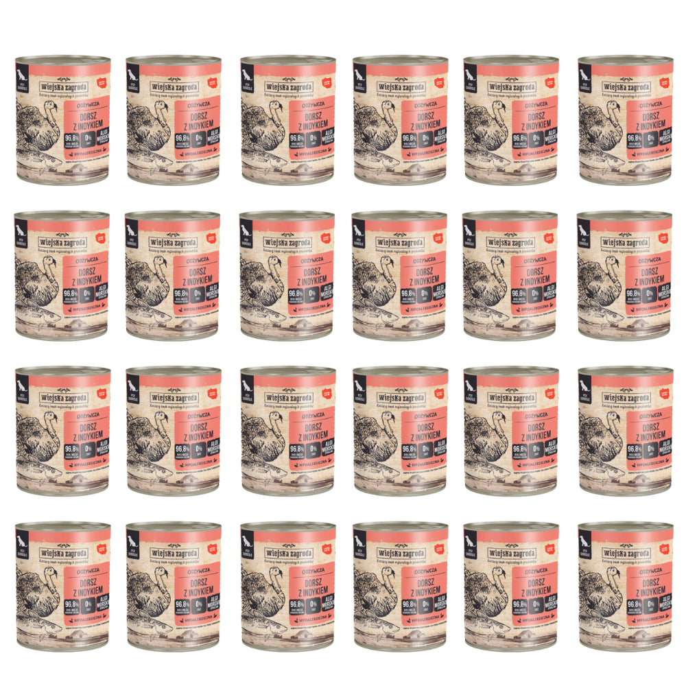 Pakiet Wiejska Zagroda Dorsz z Indykiem 24 x 800 g