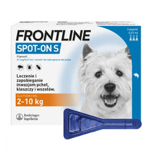 Frontline Spot-On dla Psów Małych Ras 2 - 10 kg S 3 Pipety