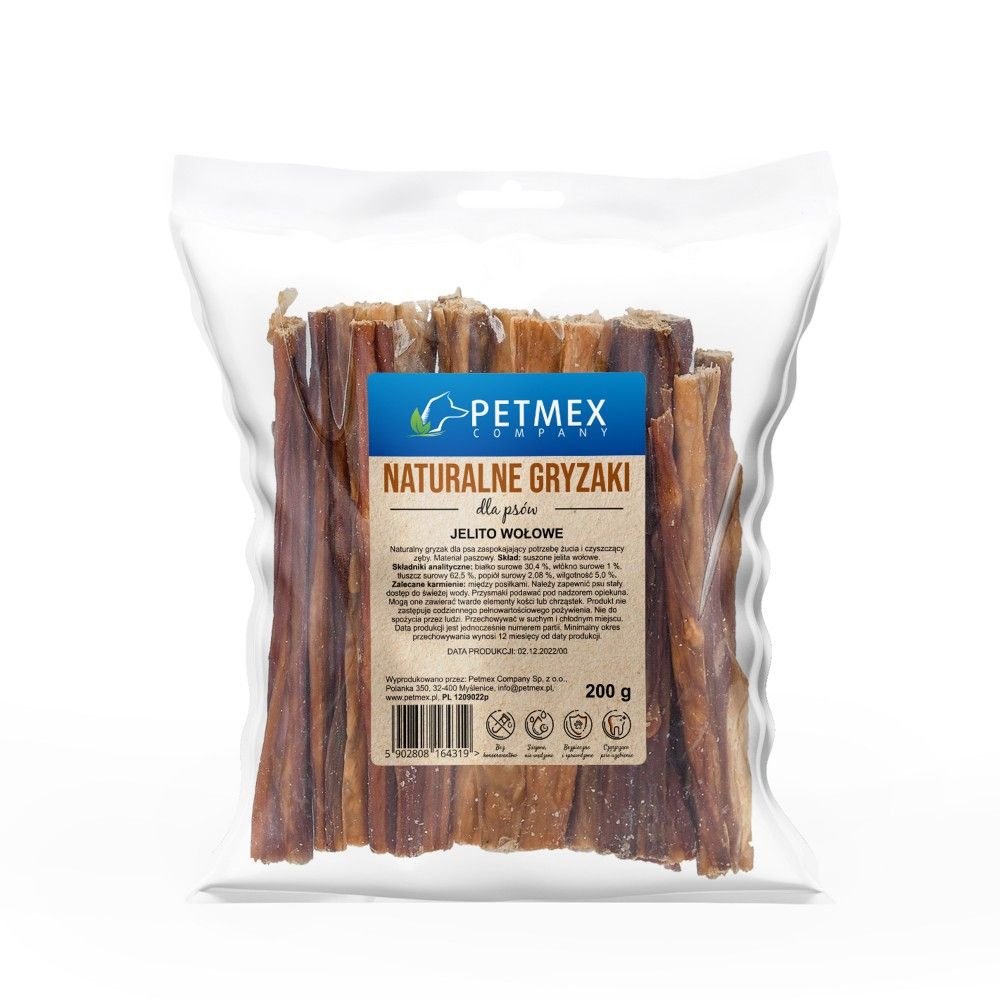 Petmex Jelito Wołowe Gryzak Naturalny Dla Psa 200 g