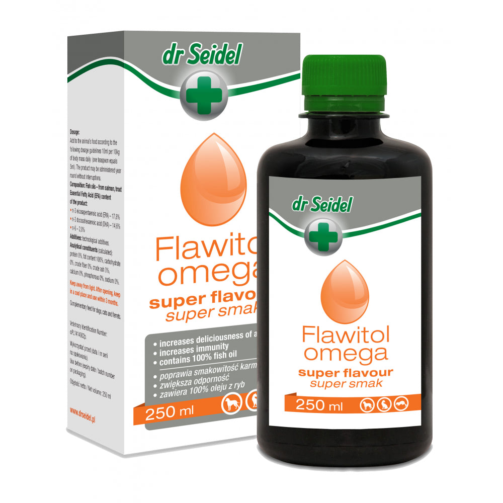 Dr Seidel Flawitol Omega Super Smak Poprawiający Smak Karmy 250 ml