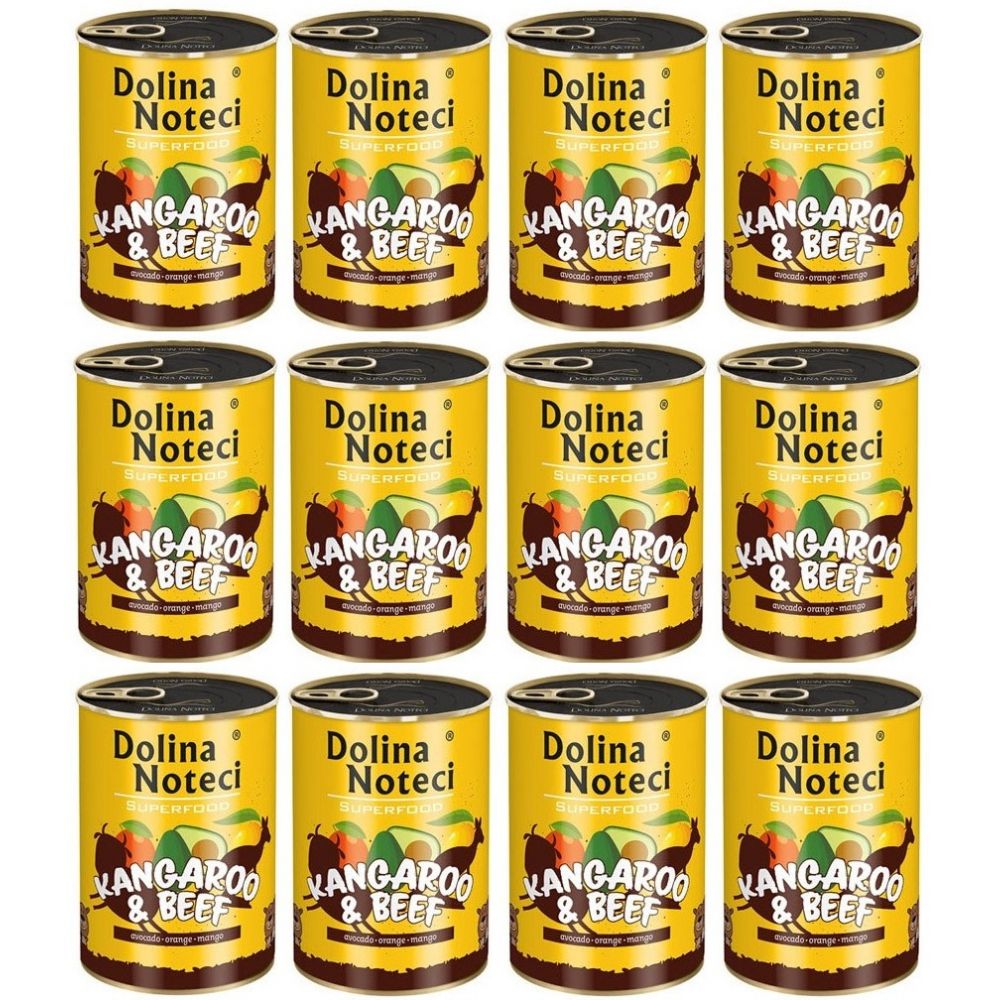 Pakiet Dolina Noteci Superfood Kangur i Wołowina 12 x 800 g
