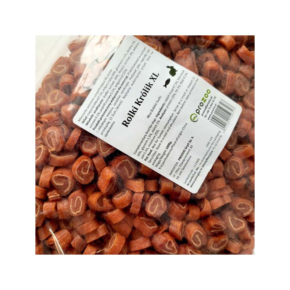 Prozoo Rolki Królik XL Przysmak Dla Psów Małych Ras 1 Kg
