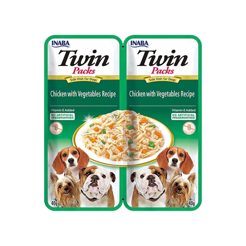 INABA DOG Twin kurczak warzywa 2x40g